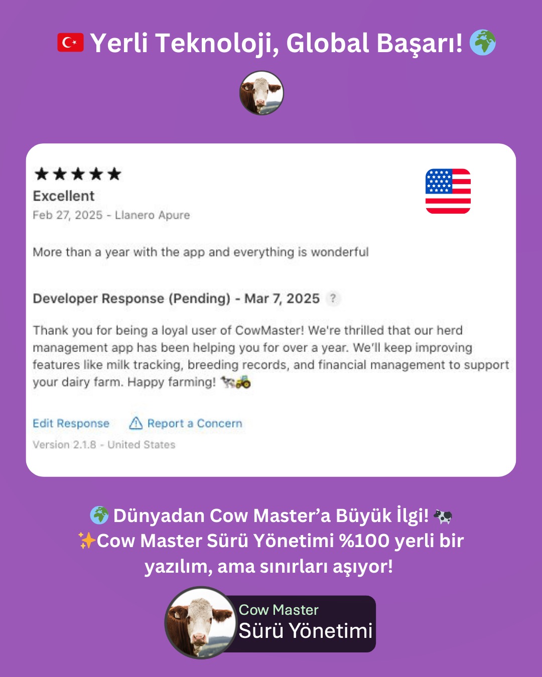 cowmaster yurtdışında: yerli teknoloji, global başarı görseli
